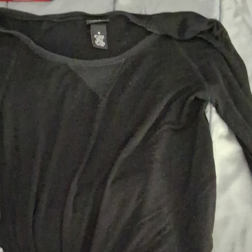 Black Long Sleeve Knit Top